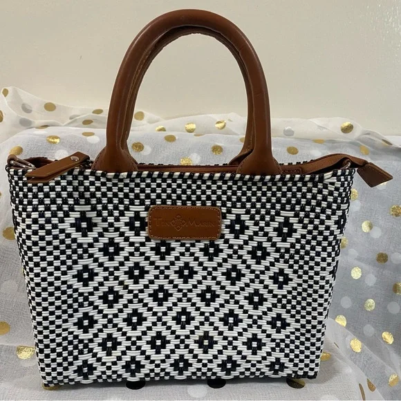 NEW PANDA SMALL WOVEN CROSSBODY BAG - TAN LEATHER - Picture 6 of 17